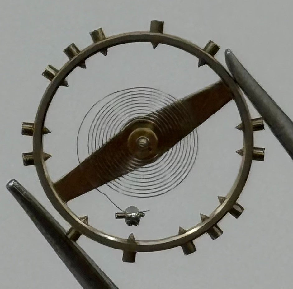 FHF 67 Balance Wheel Complete And Spring Renata 609 Watch Movement Parts NOS