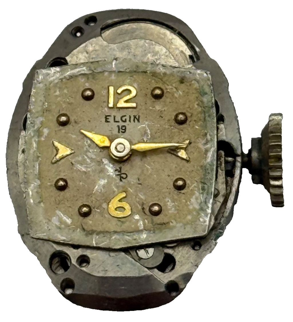 Elgin 660 Watch Movement - 17 Jewels USA - For Parts / Repair - 14.3mm