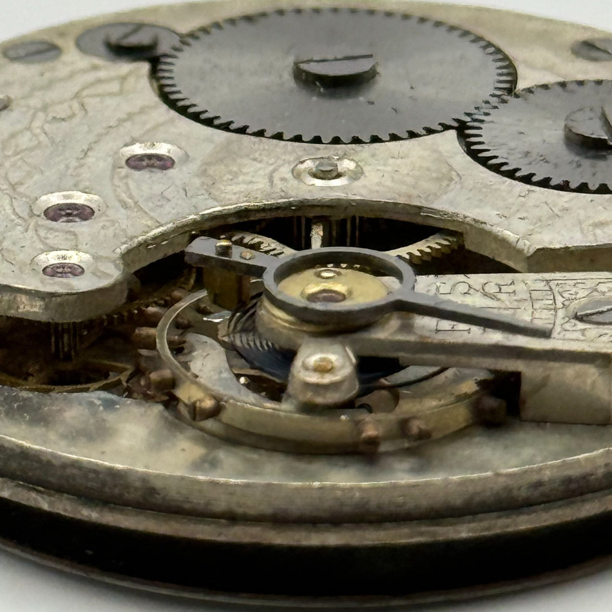 Pocket Watch Movement Open Face Roman Numerals Swiss Sub Seconds Parts 34.8mm