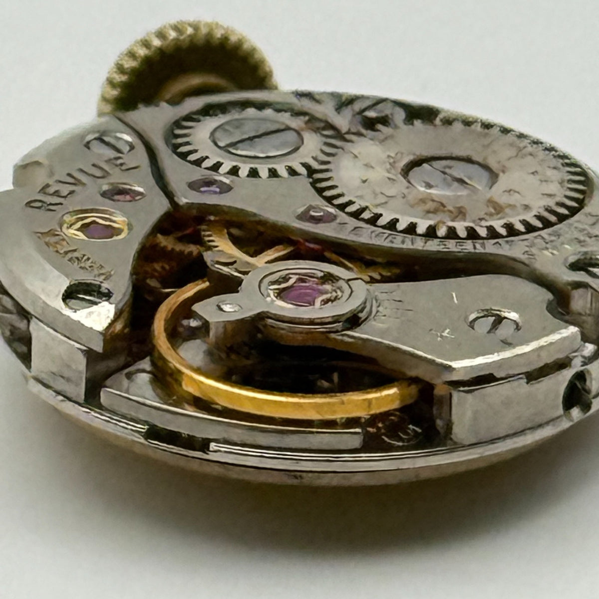 MSR D1 Watch Movement Vertex Revue 17 Jewels Swiss Manual Wind Parts 15.1mm
