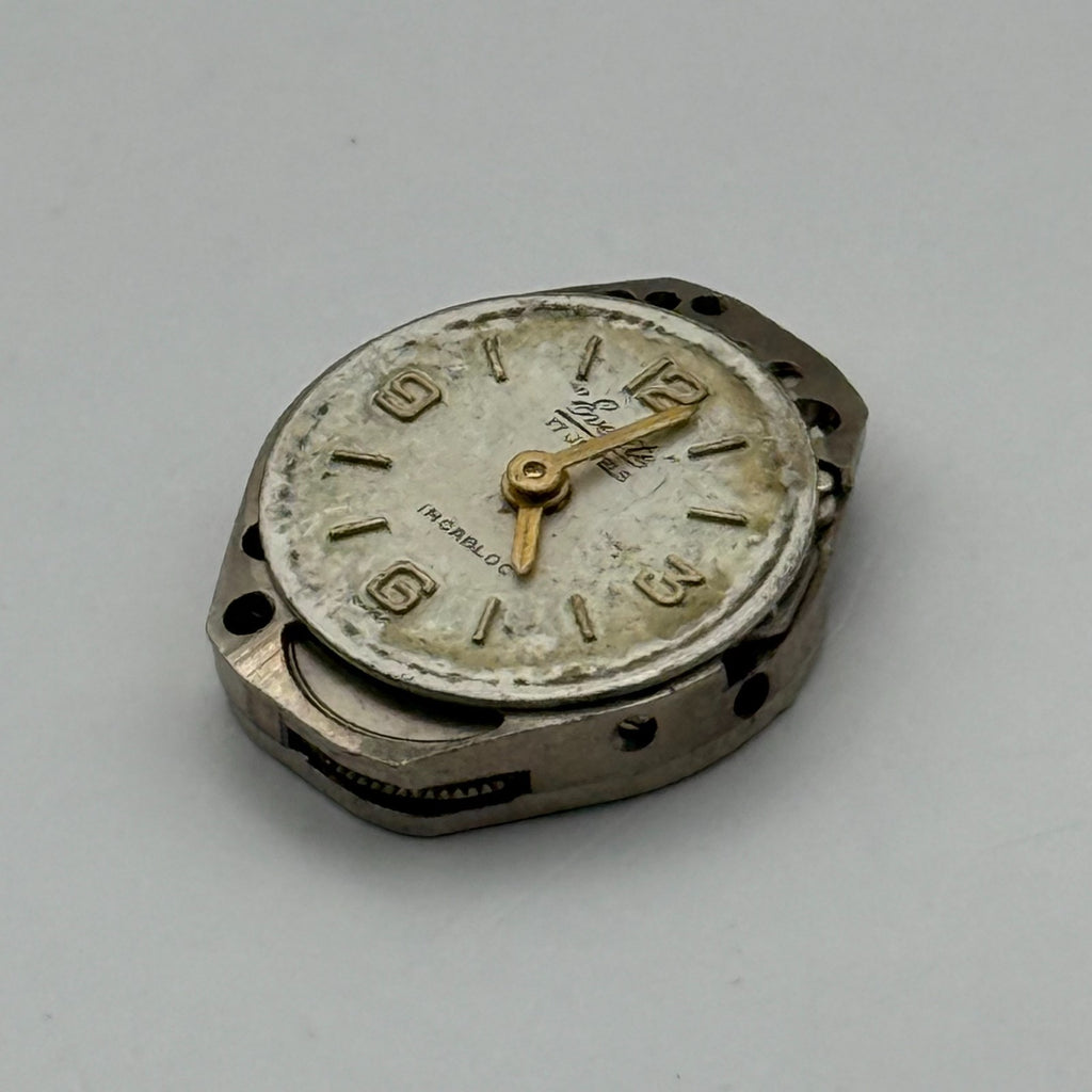FHF 69 Watch Movement Everite 17 Jewels Swiss Manual Wind Parts Repair 15.3mm