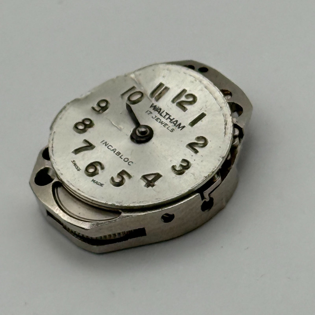 FHF 69-21 Watch Movement Waltham 17 Jewels Swiss Manual Wind Parts Repair 15.3mm