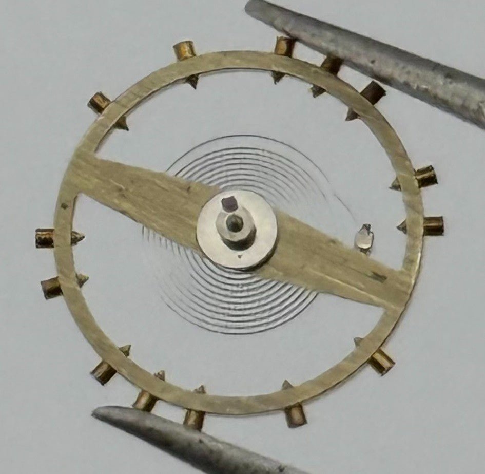 Peseux 320 330 Balance Wheel Complete And Spring 454 M Watch Movement Parts NOS
