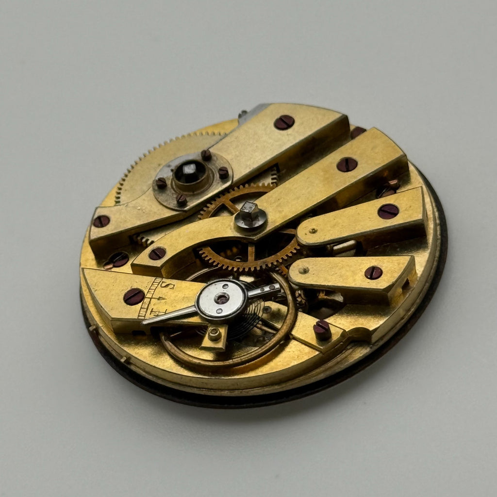 Cylinder Pocket Watch Movement - Unidentified - Antique Parts / Repair - 37.3mm