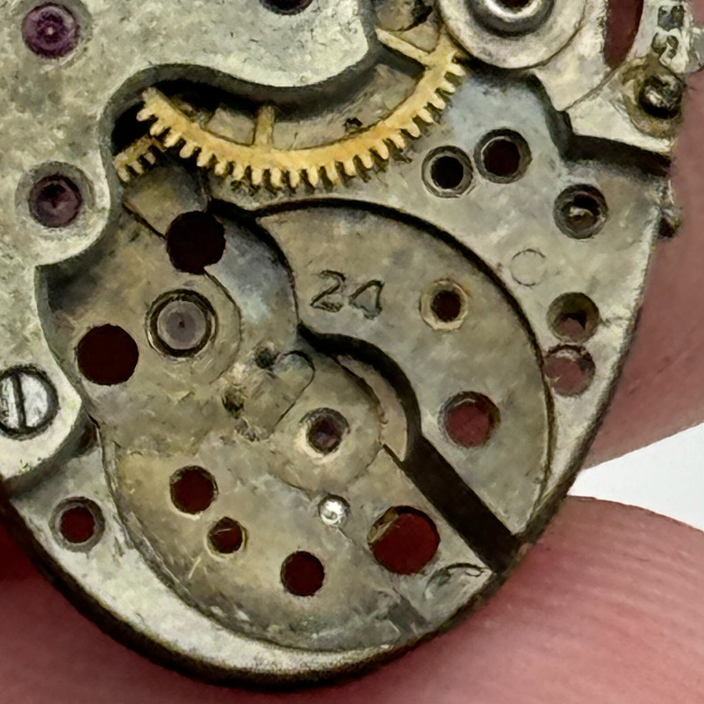 AS 24 Watch Movement A. Schild 24 Etna Incomplete Parts Repair 15.2mm 