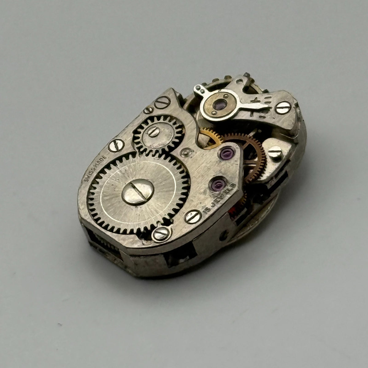 FHF 75 Watch Movement Verity 15 Jewels Swiss Manual Wind Parts Repair 12.9mm