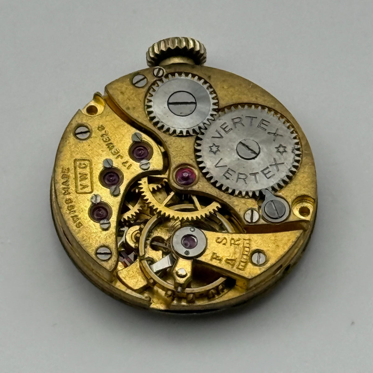 Vertex Revue VWC Watch Movement Swiss 17 Jewels Quality Parts Repair 19.7mm