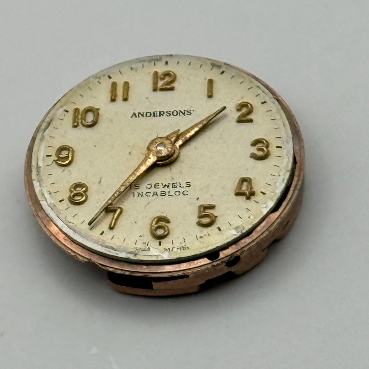 FHF 34 Watch Movement Andersons 15 Jewels Swiss Manual Wind Parts Repair 17.4mm