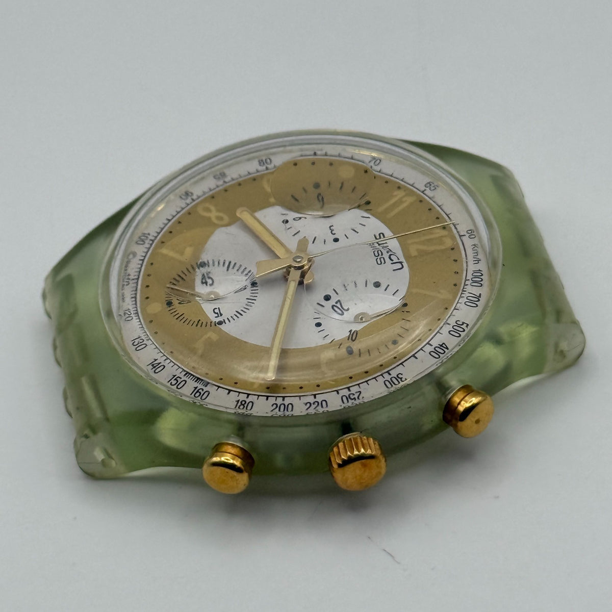 Vintage Swatch Chrono Watch SCG100 Golden Globe 1992 ETA Quartz Swiss 39mm Parts