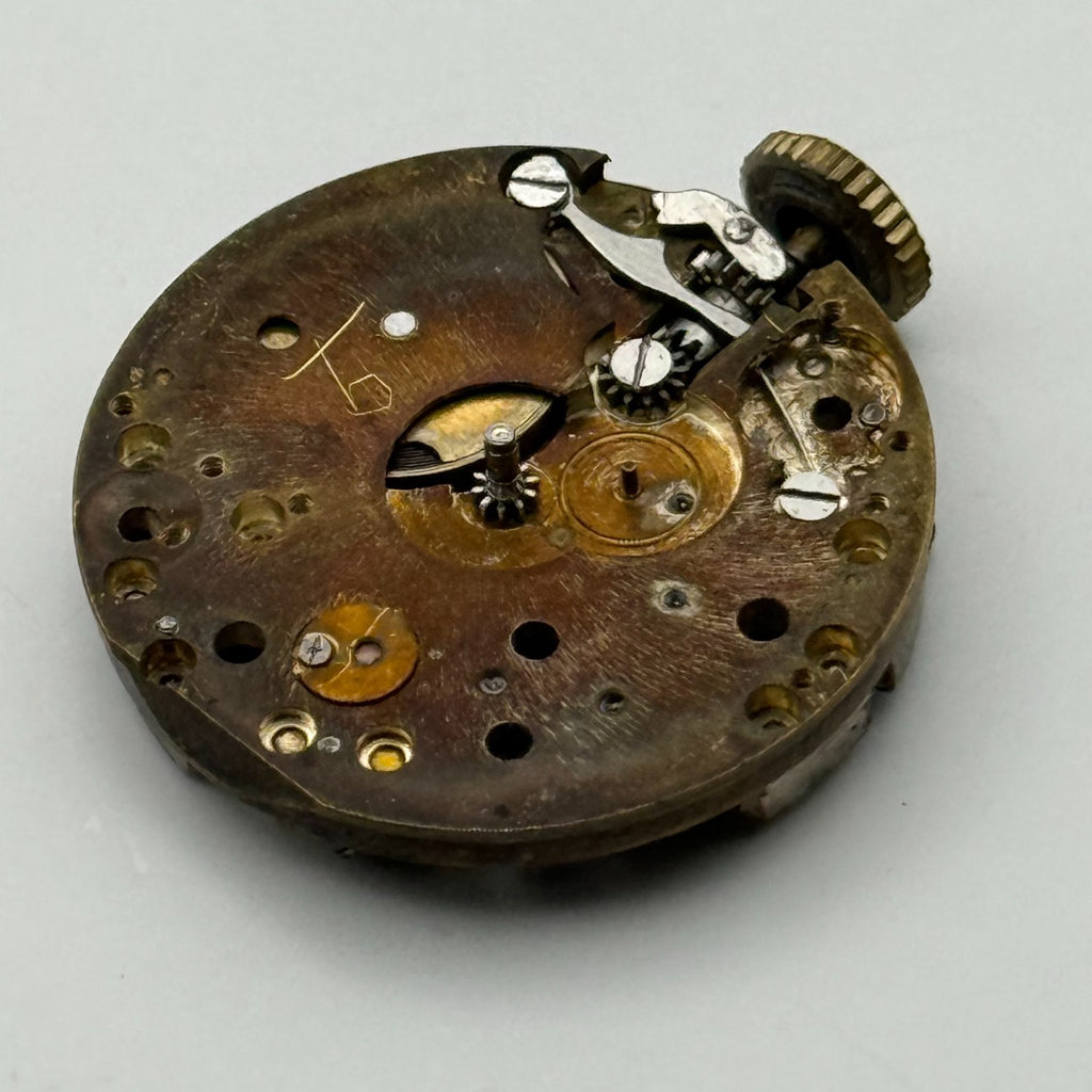 Unidentified Watch Movement Running Swiss Made Manual Wind Parts Repair 23.6mm