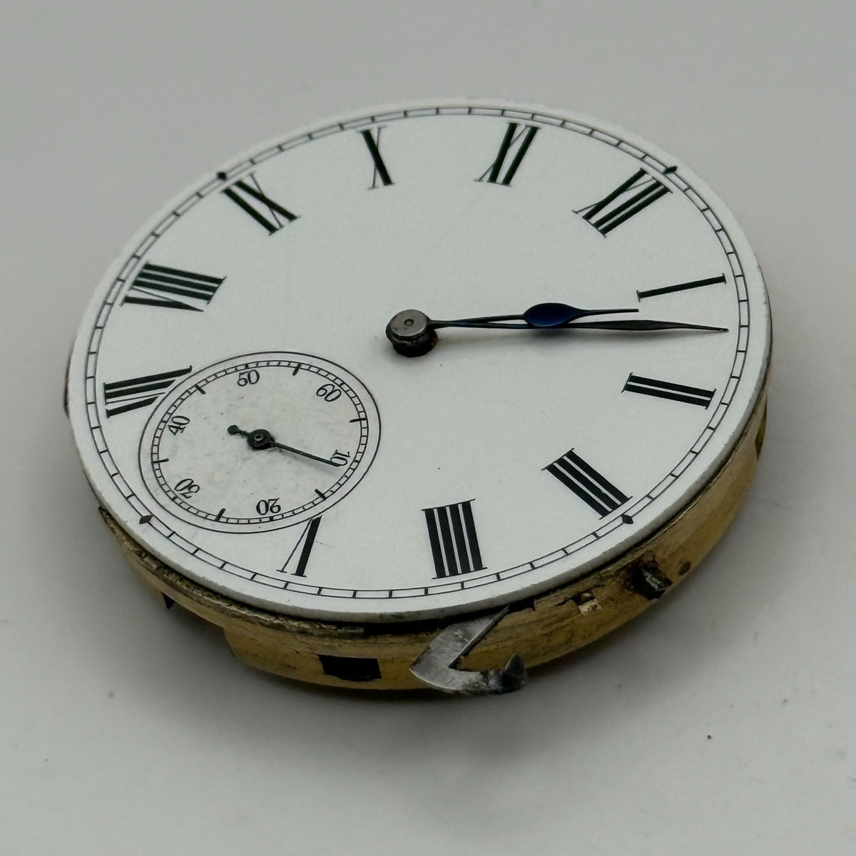 Longines Pocket Watch Movement Antique Hunter Sub Seconds Parts Repair 40.1mm