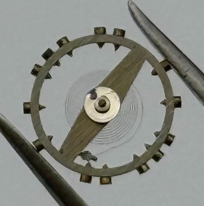 ETA 2487 Balance Wheel Complete And Spring Renata 1269 Watch Movement Parts NOS