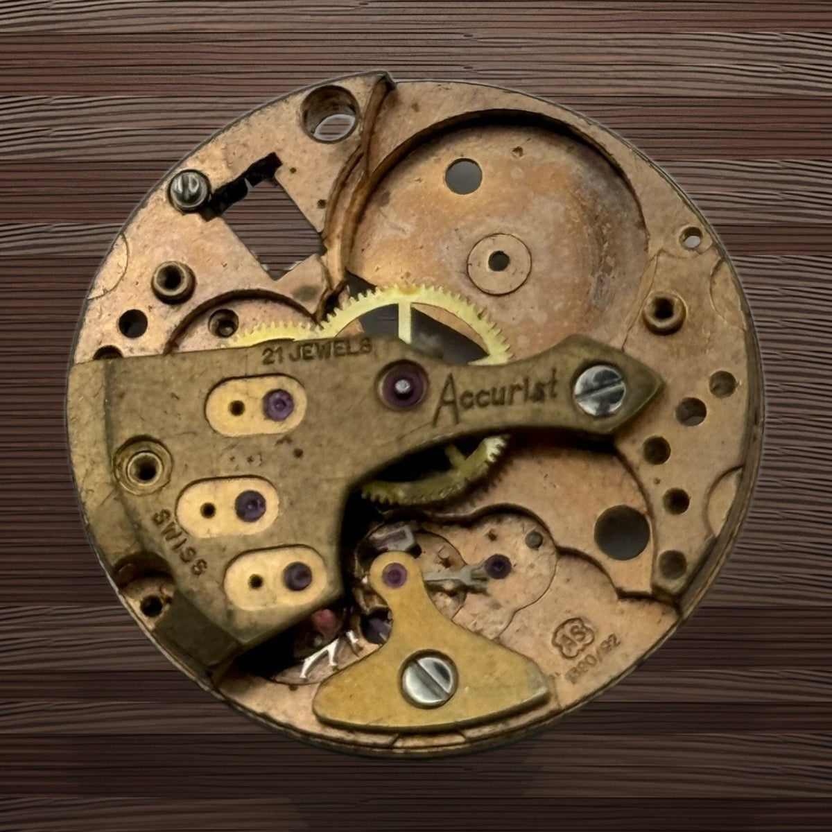 AS 1890/92 Watch Movement A. Schild 1890/92 Main Plate Swiss Parts 23.6mm