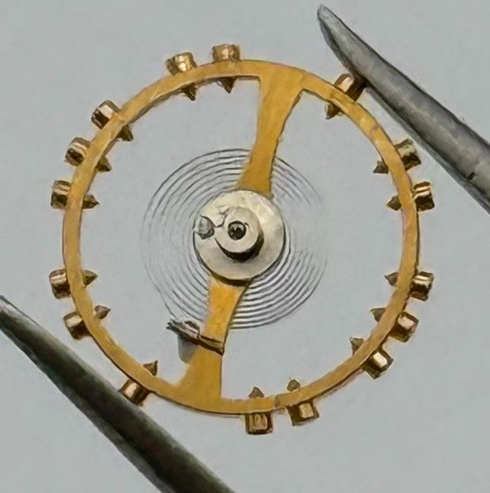 Helvetia 106 Balance Wheel Complete And Spring 5¼’’’ 218 Watch Movement Parts