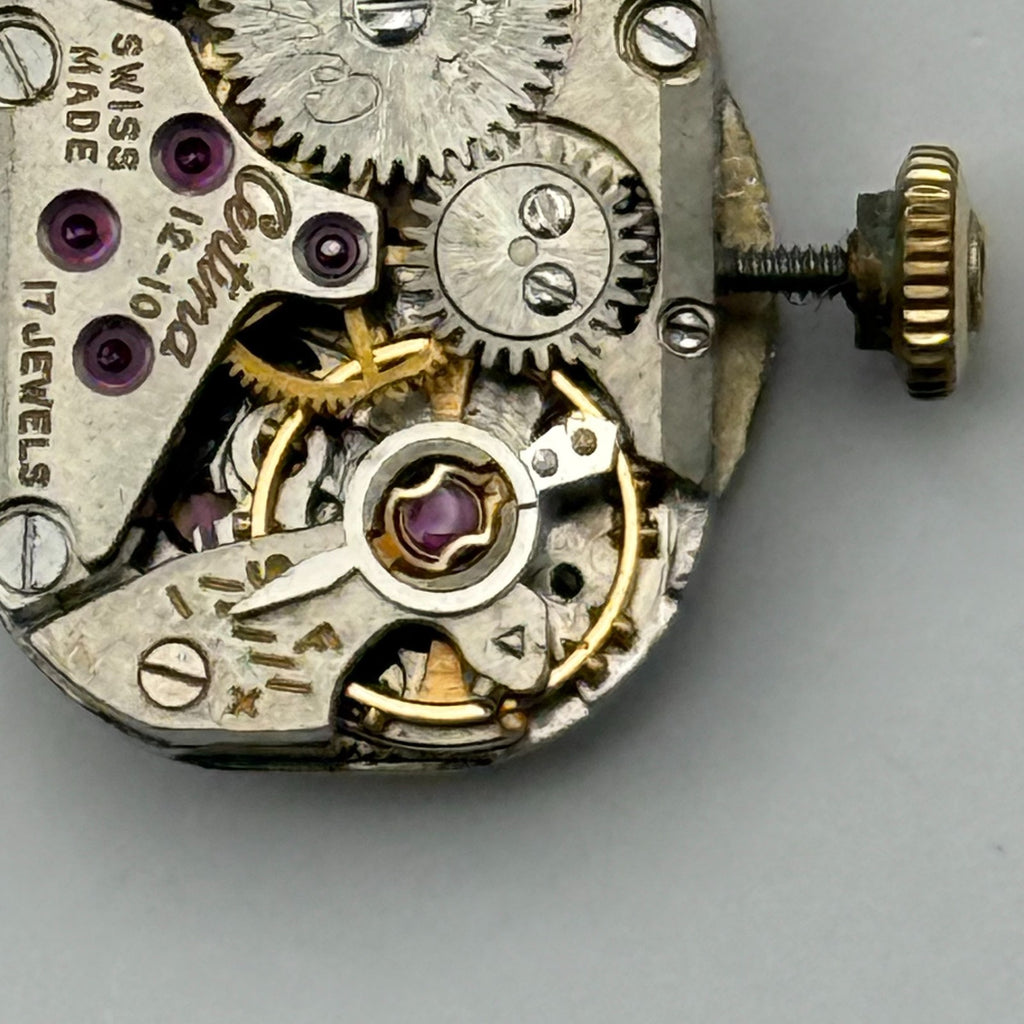 Certina 12-10 Watch Movement Running 17 Jewels Swiss Manual Wind Parts 12.1mm