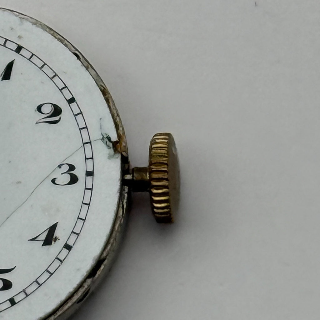 Unidentified Watch Movement Terminus Swiss Incomplete Parts Repair 19.3mm