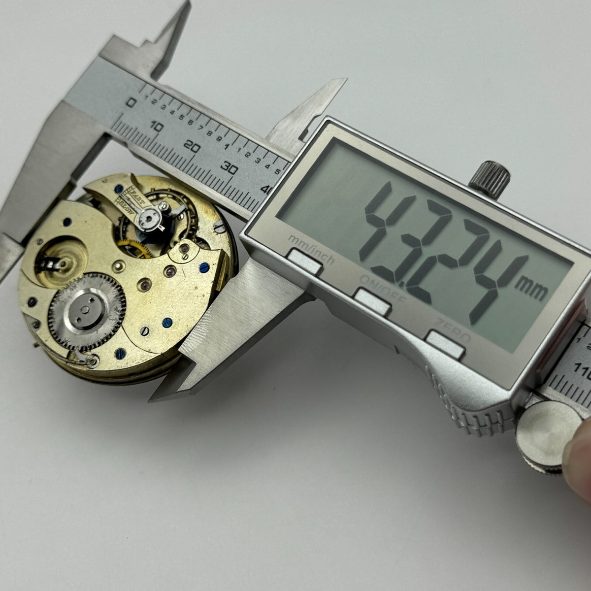 Open Face Unidentified Swiss Pocket Watch Movement Parts Repair Spares 43.2mm