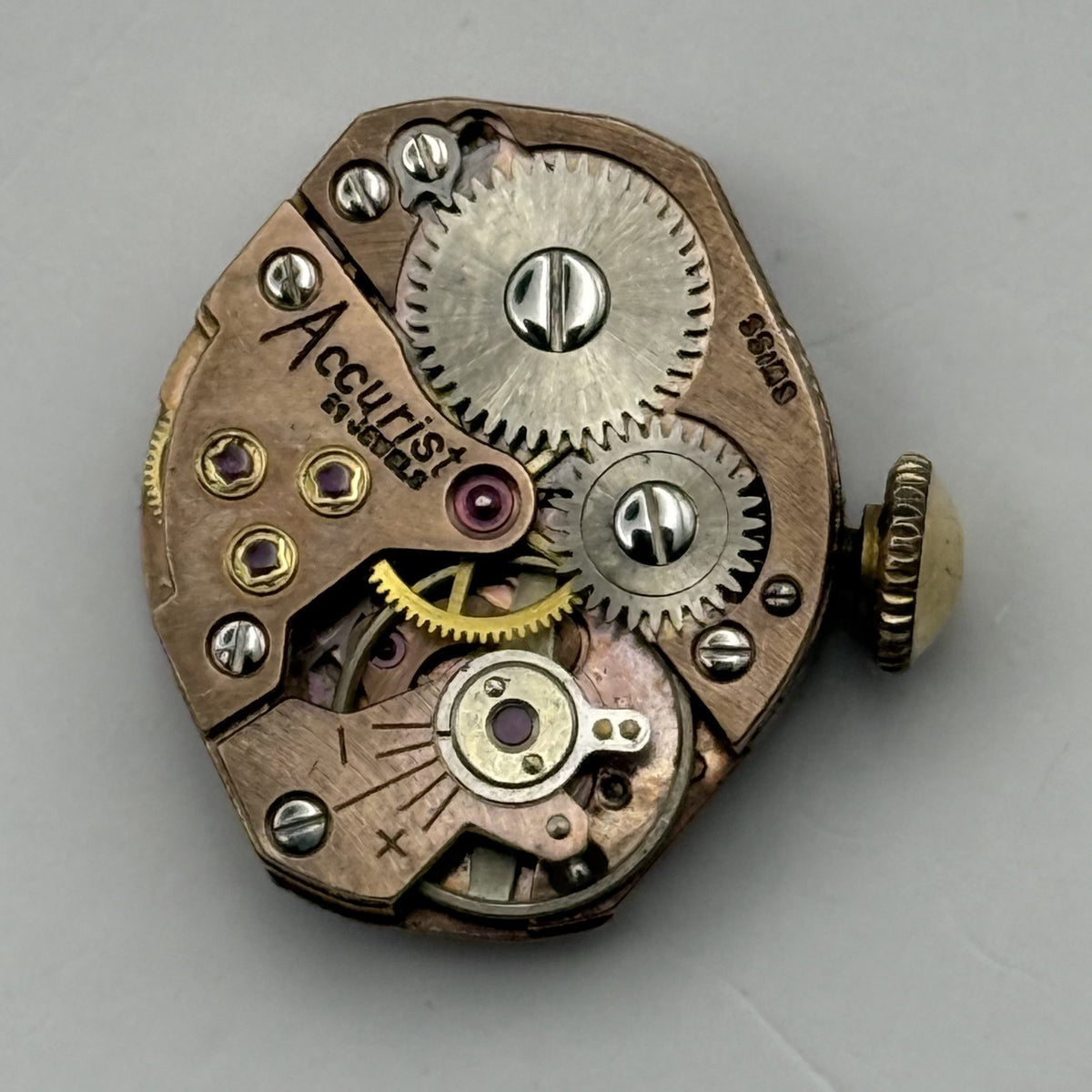 FEF 370 Watch Movement Accurist 21 Jewels Swiss Manual Wind Parts Repair 15.1mm