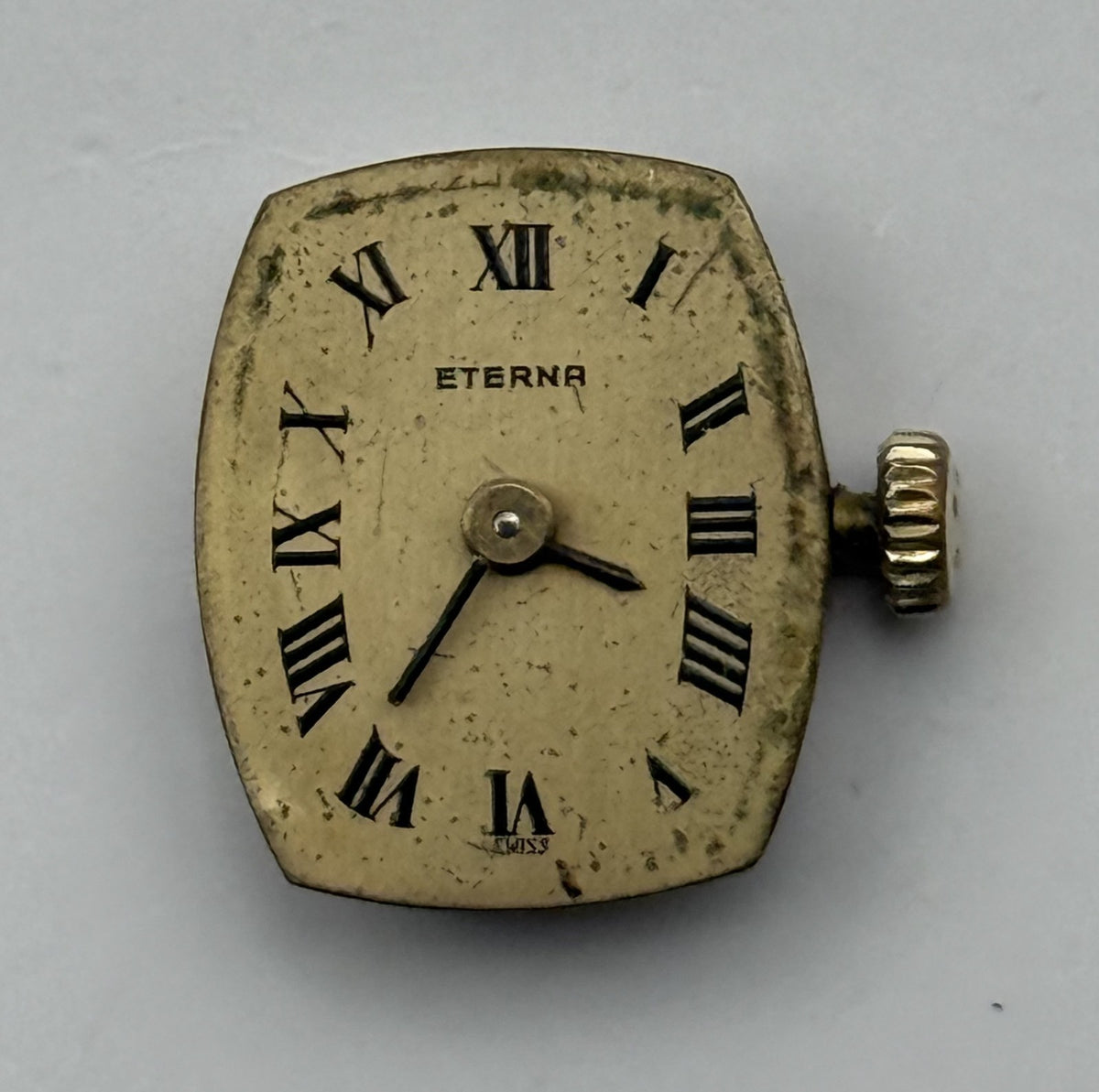 Eterna 1447K Watch Movement + Eterna Crown Ladies Swiss Parts Repair 13mm