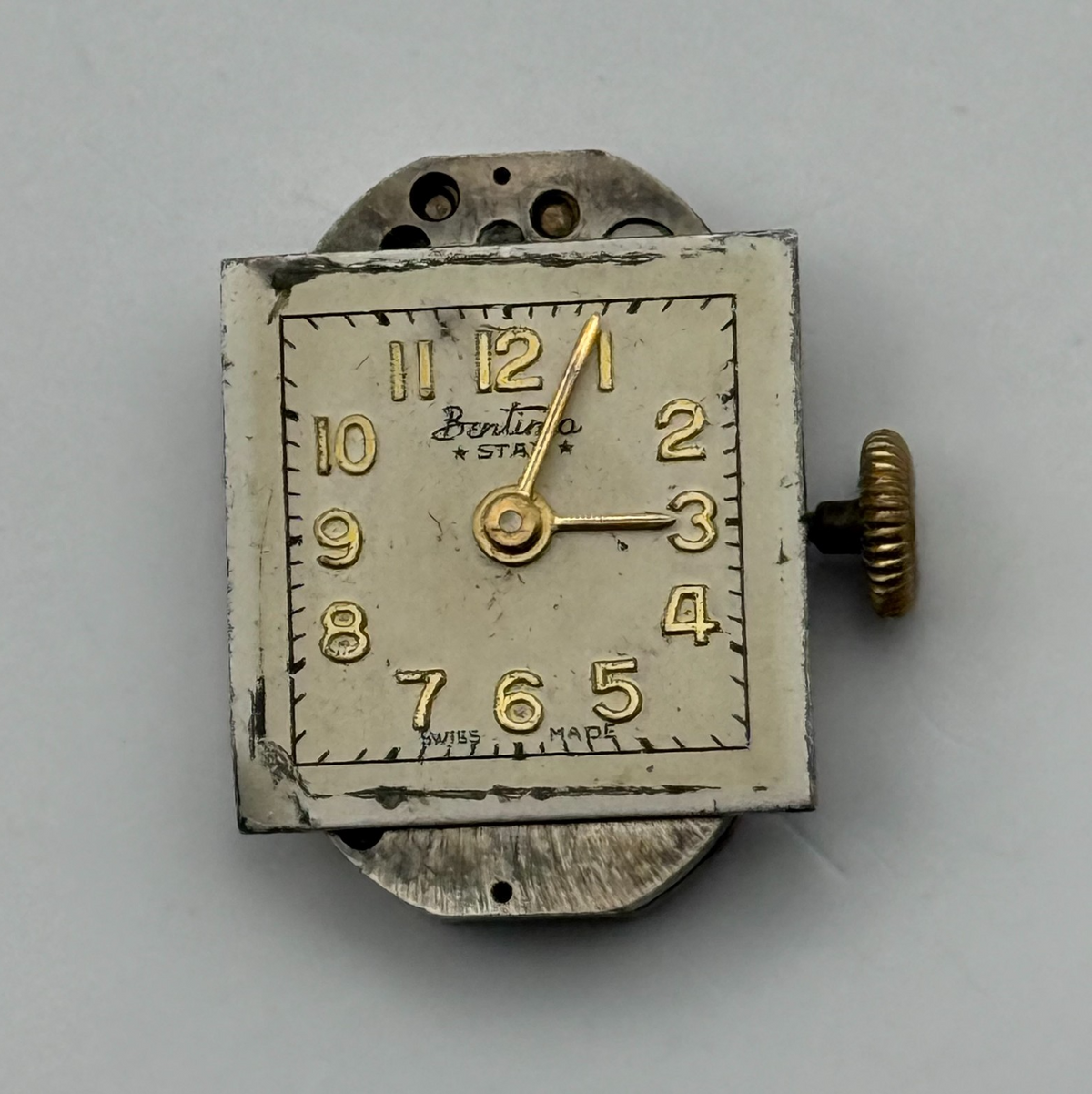 ETA Watch Movement Running Bentima 15 Jewels Swiss Manual Wind Parts 12.6mm