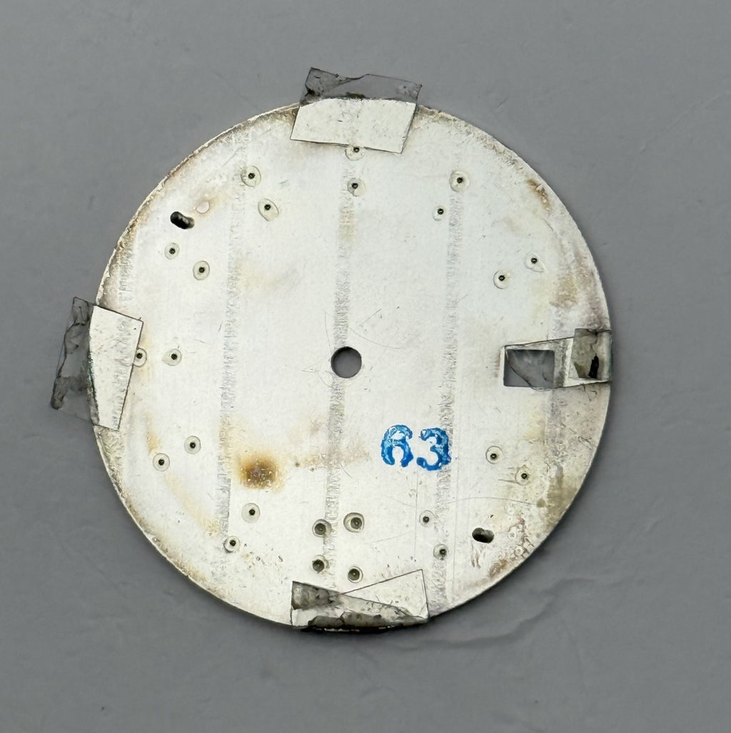 Seiko 7N42-0R05 Watch Dial 100M Silver Japan Vintage Spare Parts Repair 29.4mm