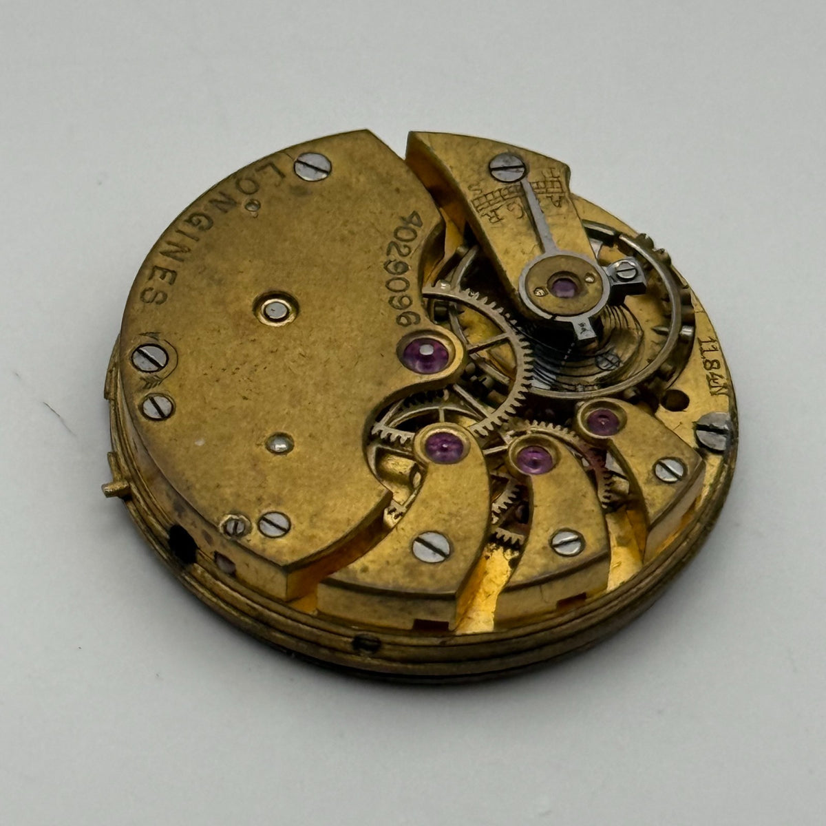 Longines 11.84N Watch Movement - For Parts / Repair - 25.4mm