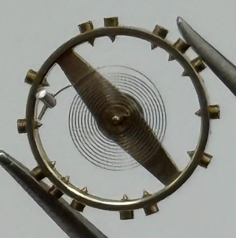 Peseux 220 Balance Wheel Complete And Spring 8¾’’’ 282 Watch Movement Parts NOS