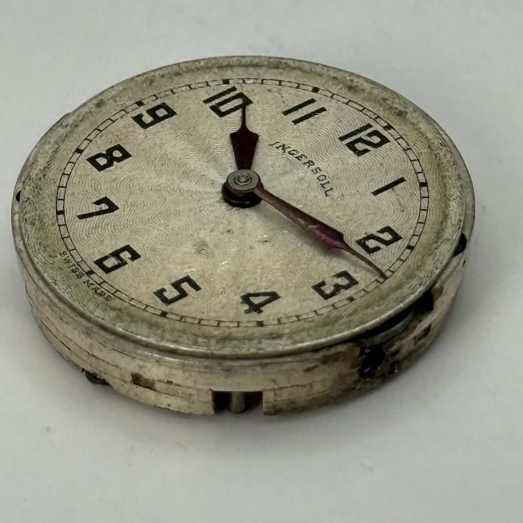 Ingersoll Gem Watch Movement 15 Rubies Manual Wind Vintage Parts Repair 23.2mm