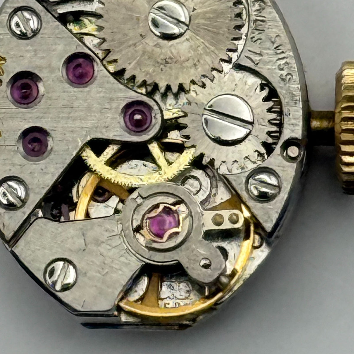FEF 6630 Watch Movement Nivada 17 Jewels Swiss Manual Wind Parts Repair 13mm