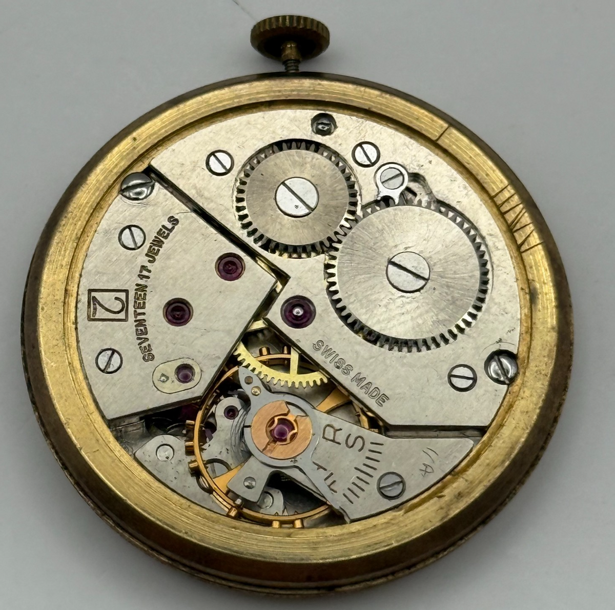 Felsa 398 Watch Movement - Trebex - Running - For Parts / Repair - 32.6mm