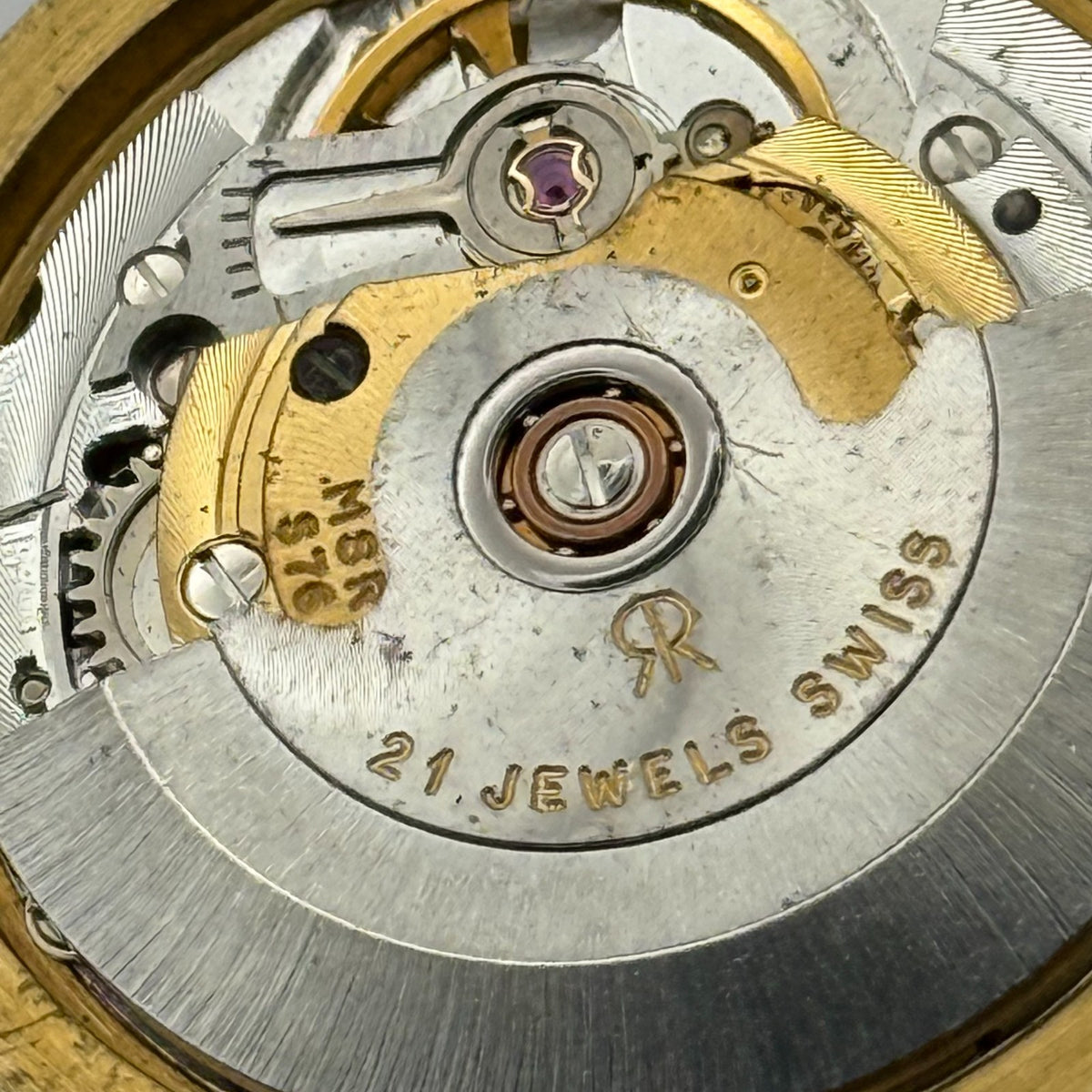 MSR S76-28 Watch Movement - Garrard Date Automatic - For Parts / Repair - 30.6mm