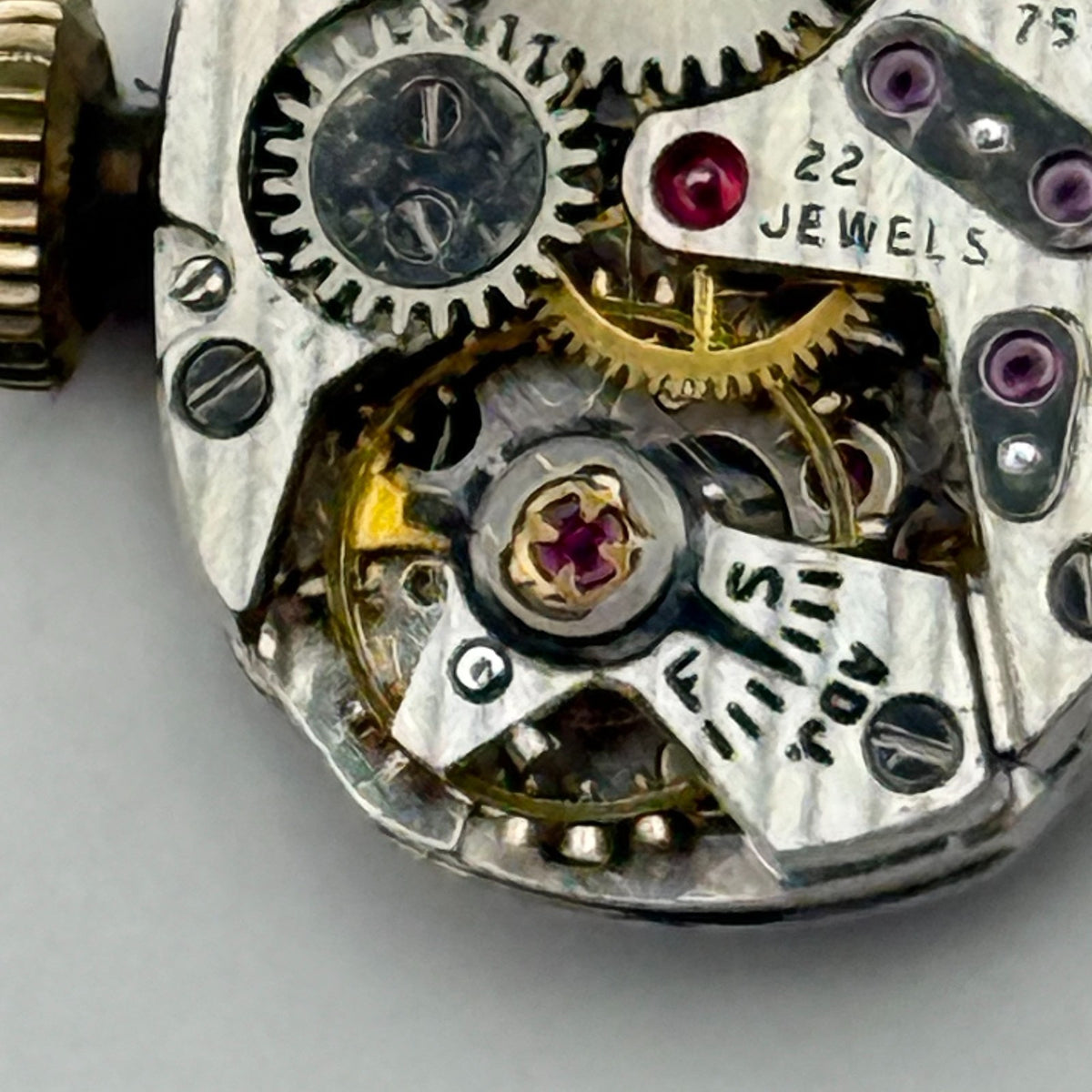 Hamilton 757 Watch Movement Running 22 Jewels U.S.A. Manual Wind Parts 12.9mm