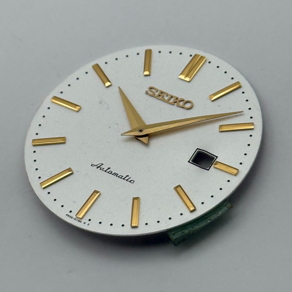 Seiko 4R35- O1G4 Watch Dial Automatic White Japan Spare Parts Repair 34.9mm