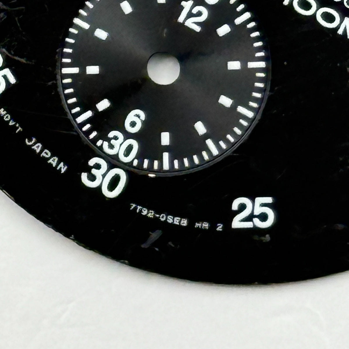 Seiko 7T92-0SE8 Watch Dial Chronograph 100M Black Japan Spare Parts Repair 31mm