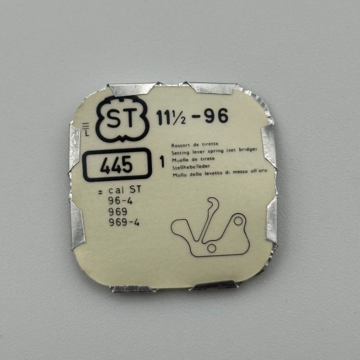 ST 96 Setting Lever Spring - 11 1/2 - 445 - New Old Stock - Watch Parts