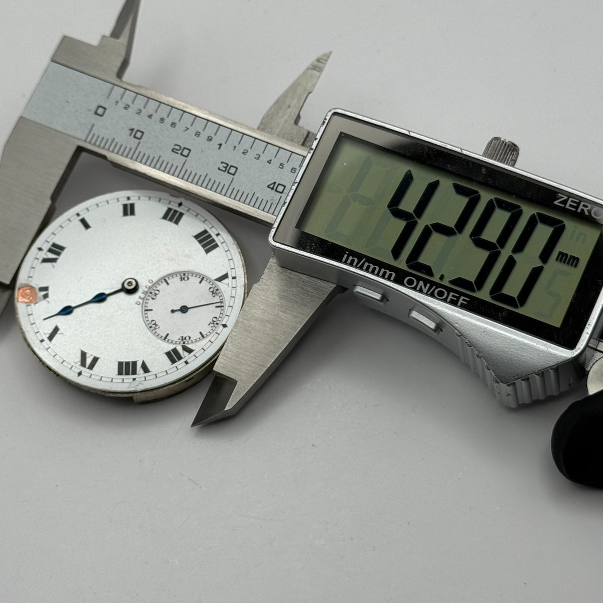 Denco Hunter Pocket Watch Movement Sub Seconds 17J Manual Wind Parts 40.5mm