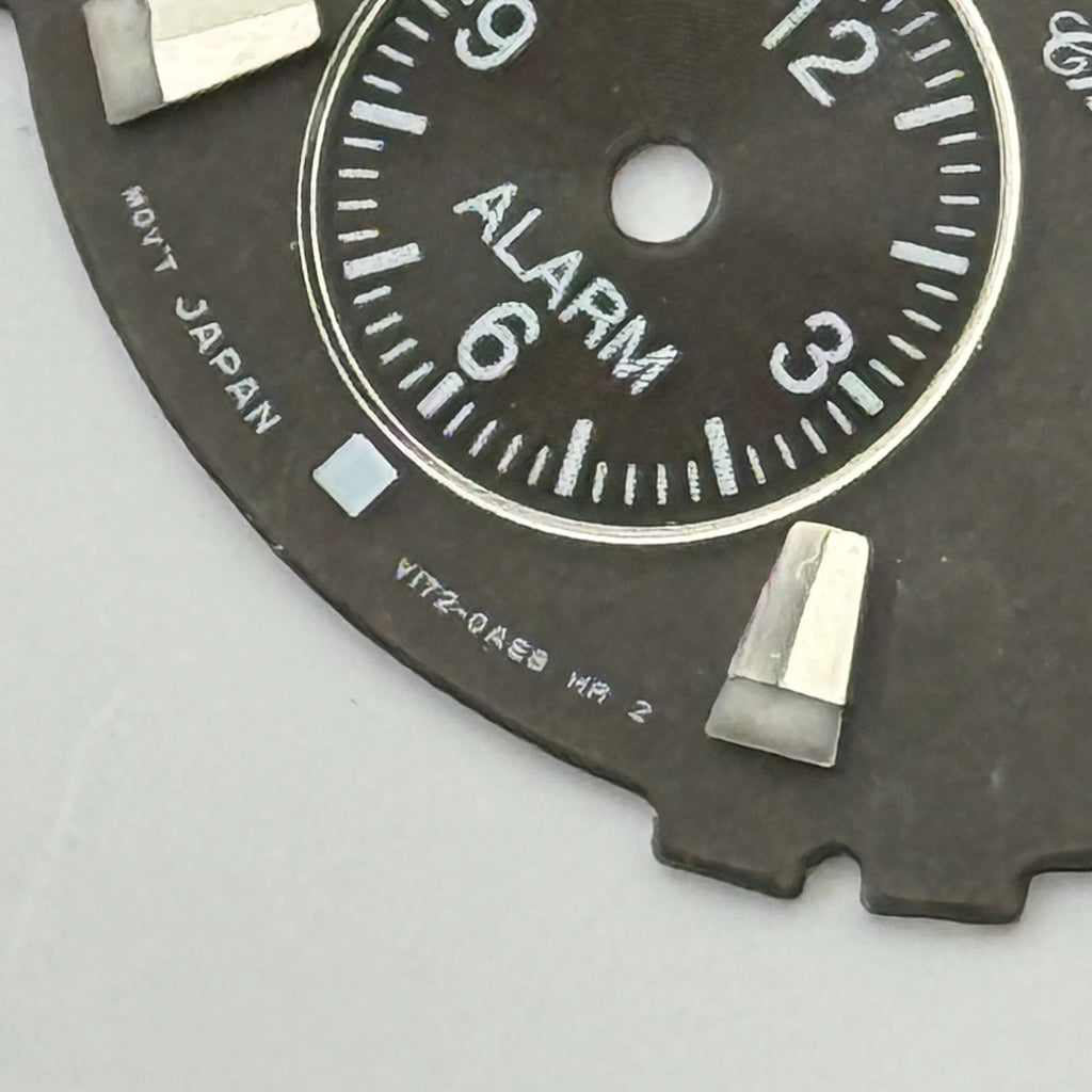 Seiko VI72-0AE8 Watch Dial Solar Chronograph Alarm Spare Parts Repair 28.1mm