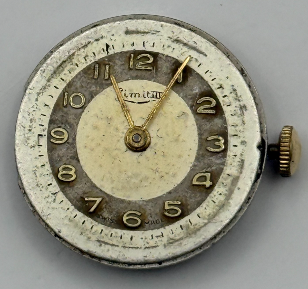 Revue 50 Watch Movement - Limit III - Running - For Parts / Repair - 22mm