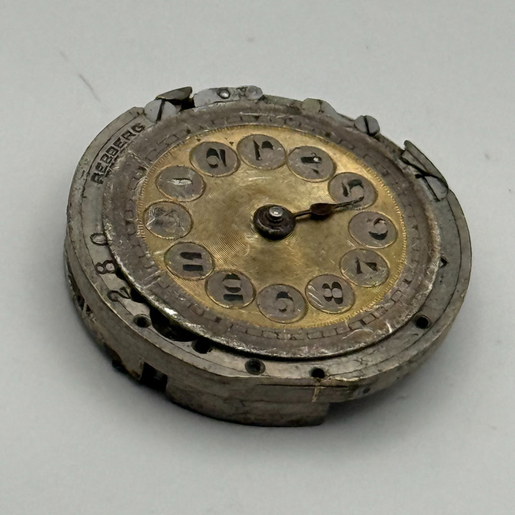 Rolex Rebberg Watch Movement - 15 Jewels - For Parts / Repair - 20.9mm