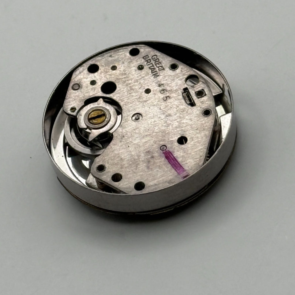 Timex 465 Watch Movement Great Britain Brown Dial Vintage Parts Repair 15.1mm