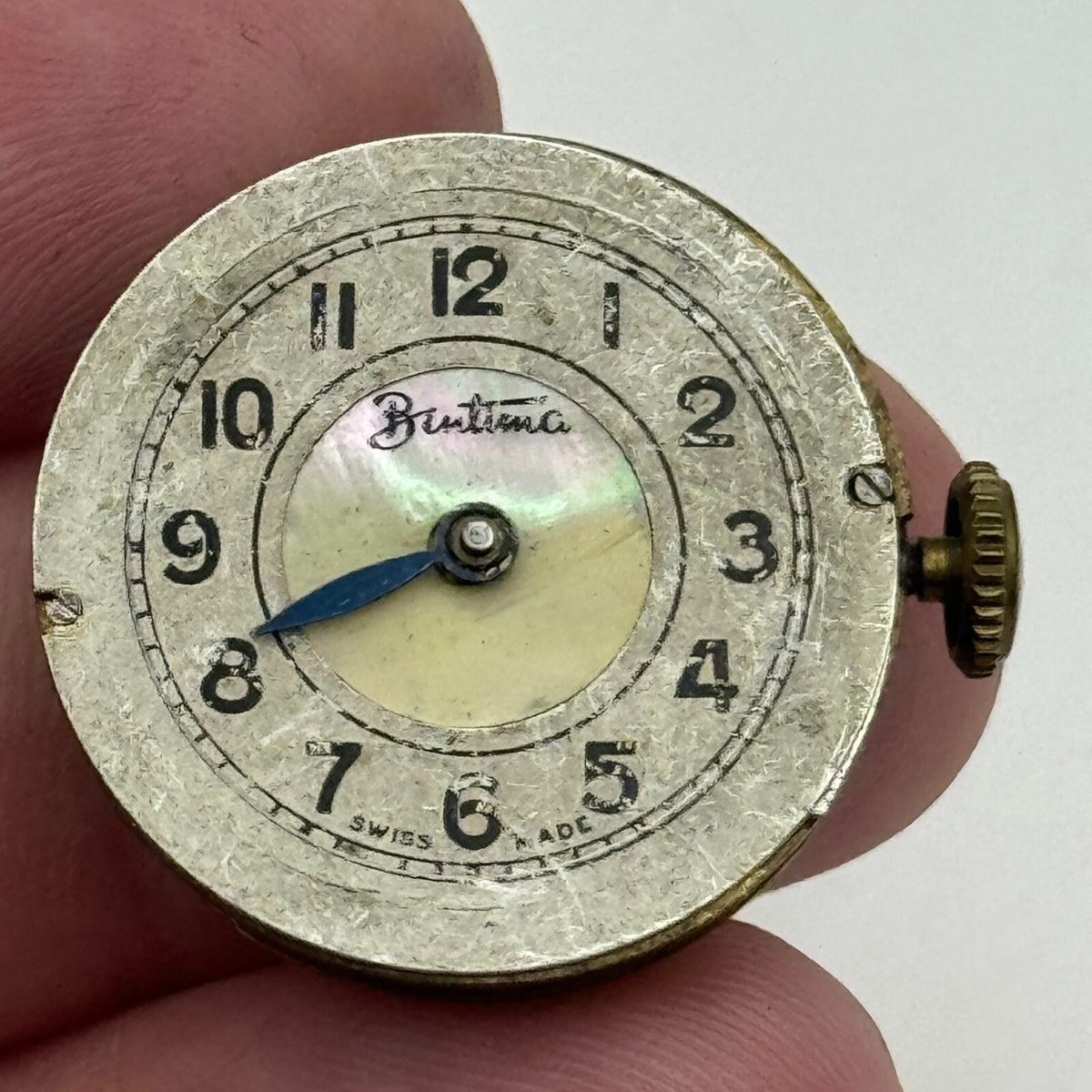 Oris Cal 158 Watch Movement Bentima Mother Of Pearl Manual Wind Swiss 23.7mm