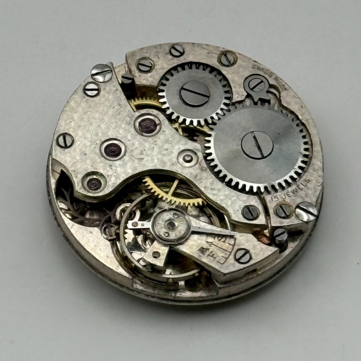Unidentified Watch Movement Swiss Made Manual Wind Vintage Parts Repair 21.9mm