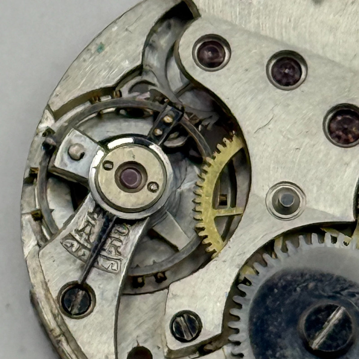 Unidentified Watch Movement Swiss Manual Wind Vintage Parts Repair 23.6mm