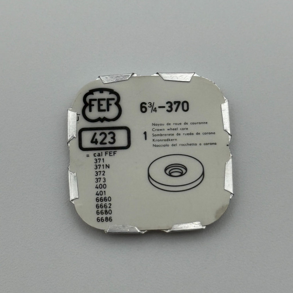 FEF 370 Crown Wheel Core - 6 3/4 - 423 - New Old Stock - Watch Parts