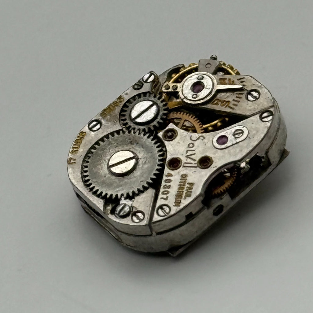 Solvil Watch Movement Paul Didisheim 17J Swiss Manual Wind Parts Repair 12.1mm