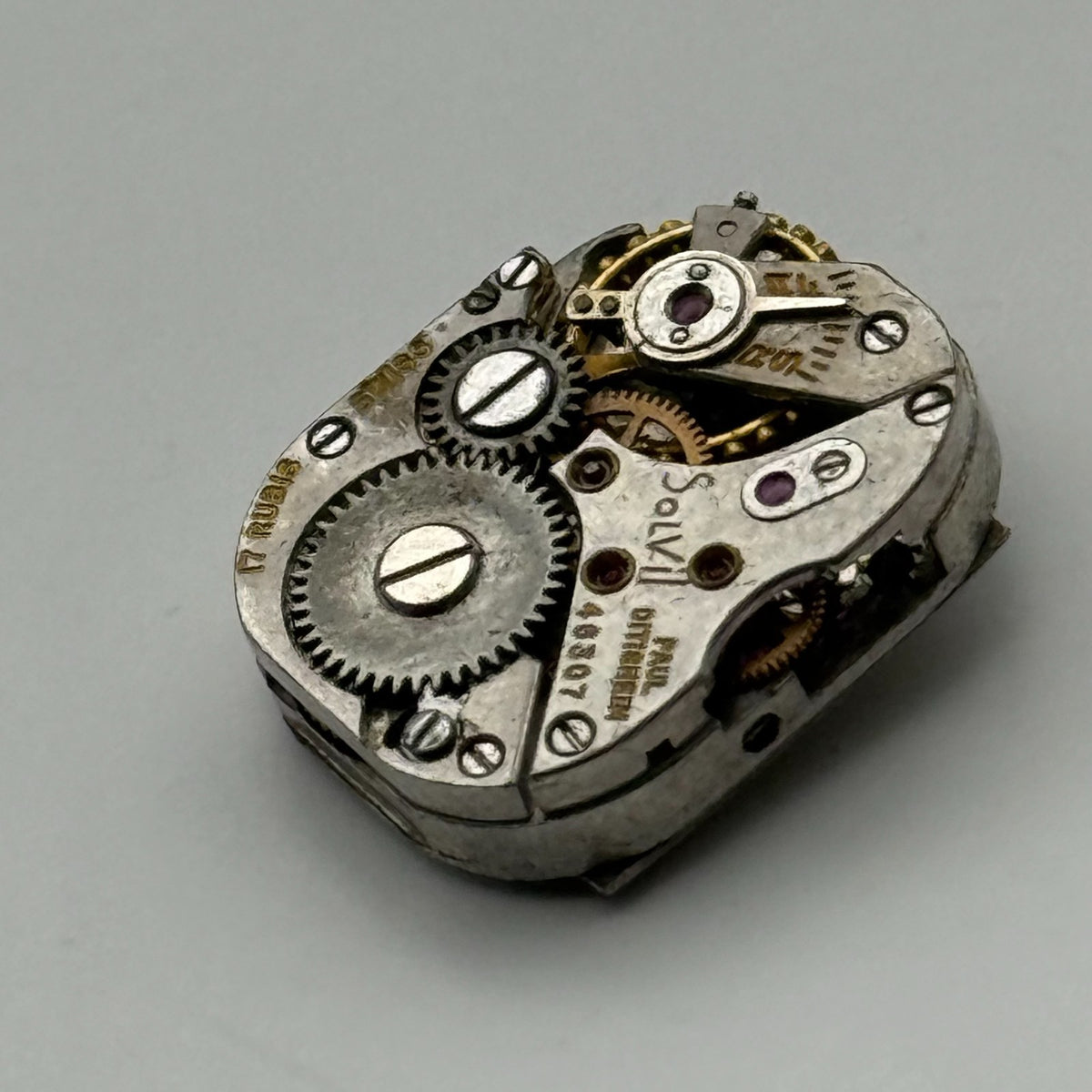 Solvil Watch Movement Paul Didisheim 17J Swiss Manual Wind Parts Repair 12.1mm