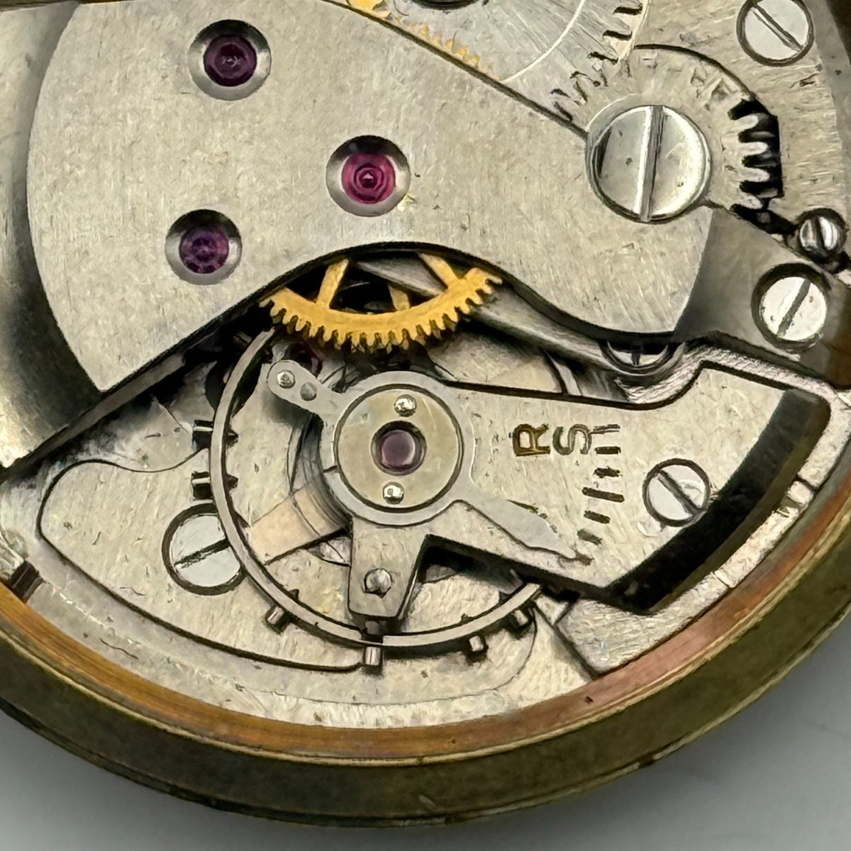 FHF 25 Watch Movement - Trebex 15 Jewels - Running - For Parts / Repair - 23.6mm