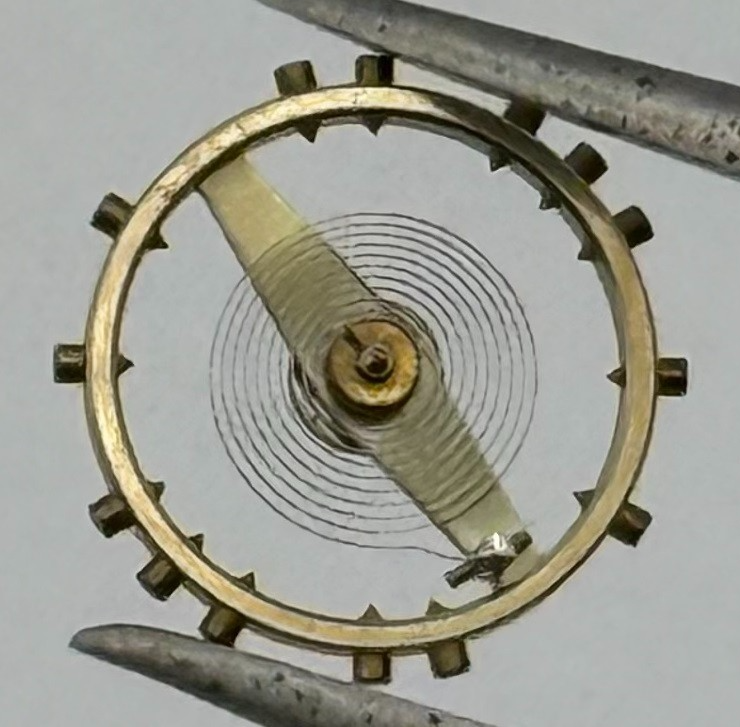 Osco 70 Balance Wheel Complete And Spring 5¼’’ Progress Watch Movement Parts NOS