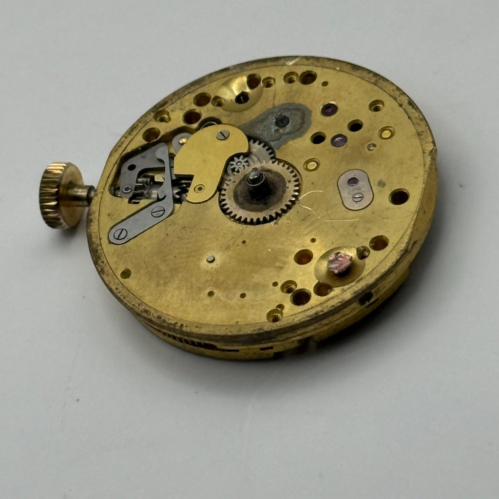 Unidentified Watch Movement Running 15 Jewels Swiss Manual Wind Parts 24.9mm