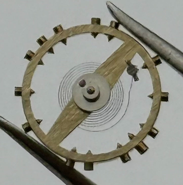 FHF 120 Balance Wheel Complete And Spring 6¾-8’’’ 205 M Watch Movement Parts NOS